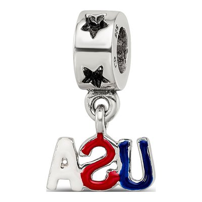 Sterling Silver Enameled Dangle Bead – view 7