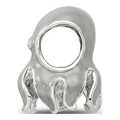 Sterling Silver Enameled Octopus Bead – view 4