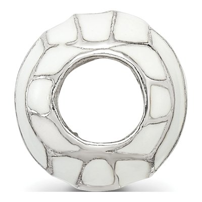 Sterling Silver Enameled Volleyball Bead – view 4