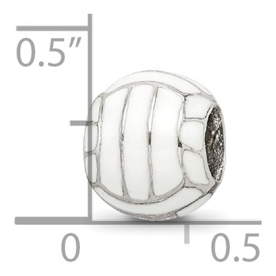 Sterling Silver Enameled Volleyball Bead – view 6