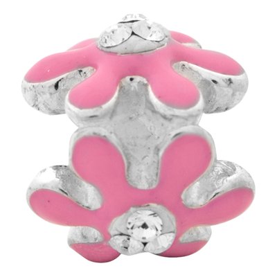 Sterling Silver Crystal Flower Bead – view 4