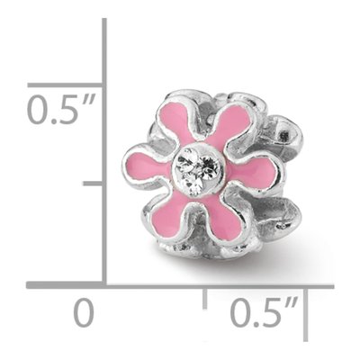 Sterling Silver Crystal Flower Bead – view 6