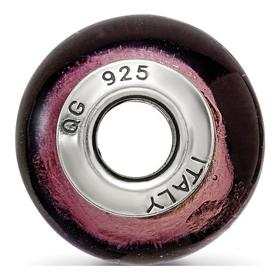 Sterling Silver Lavender Murano Glass Bead – view 4
