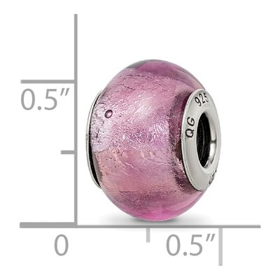 Sterling Silver Lavender Murano Glass Bead – view 7
