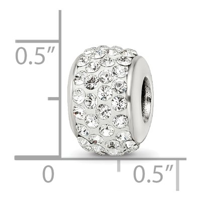 Sterling Silver Reflections White Crystal Bead – view 5