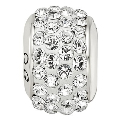 Sterling Silver Reflections White Crystal Bead – view 6