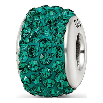 Sterling Silver Crystal Medium Bead