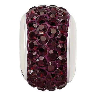 Sterling Silver Crystal Crimson Bead – view 6
