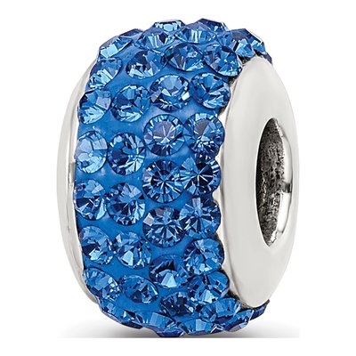 Sterling Silver Crystal Medium Bead