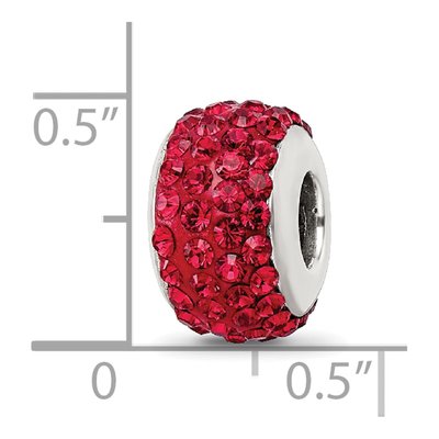 Sterling Silver Crystal Scarlet Bead – view 5