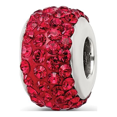 Sterling Silver Crystal Scarlet Bead