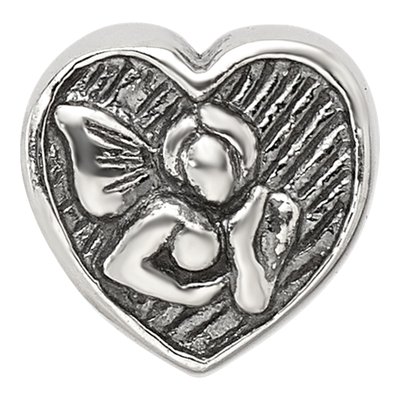 Sterling Silver Angel Heart Bead – view 5