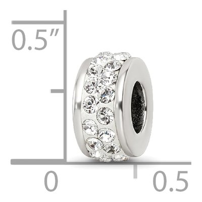 Sterling Silver Crystal Double Row Bead – view 5
