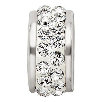 Sterling Silver Crystal Double Row Bead – view 6