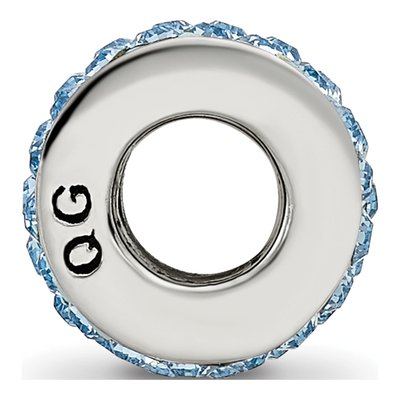 Sterling Silver Crystal Double Row Bead – view 4