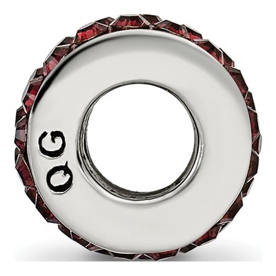 Sterling Silver Crystal Crimson Bead – view 4