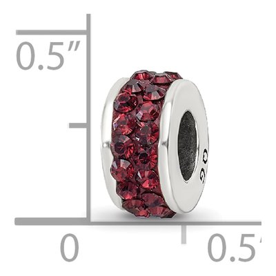 Sterling Silver Crystal Crimson Bead – view 5