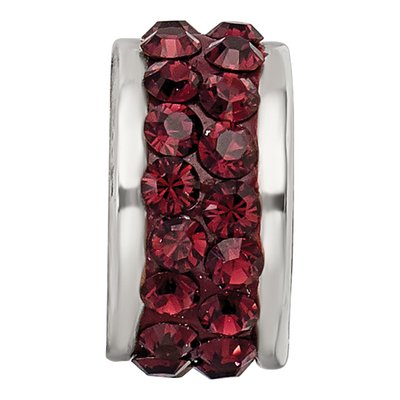 Sterling Silver Crystal Crimson Bead – view 6