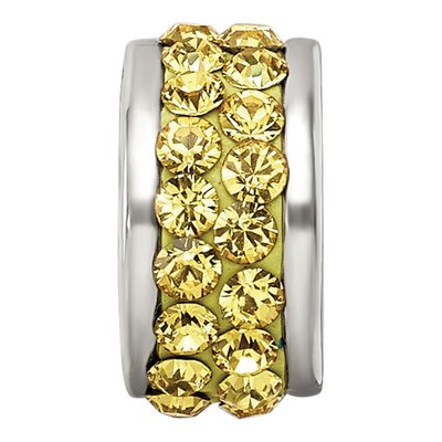 Sterling Silver Crystal Double Row Bead – view 6