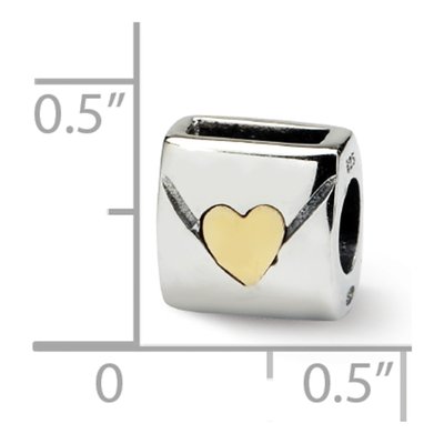 Gold-Plated Sterling Silver Love Note Bead – view 6