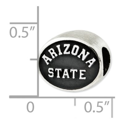 Arizona State University Sterling Silver Antiqued Bead – view 5