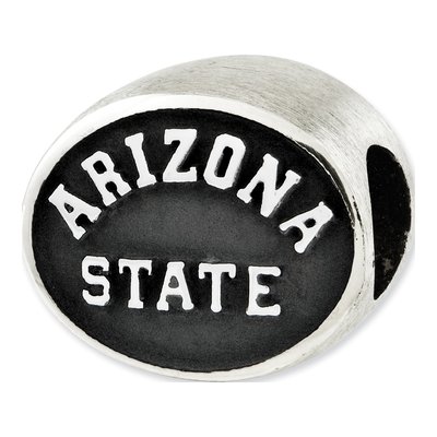 Arizona State University Sterling Silver Antiqued Bead