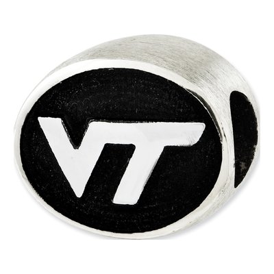 Virginia Tech Sterling Silver Antiqued Bead