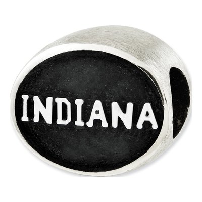 Indiana University Sterling Silver Antiqued Bead – view 4