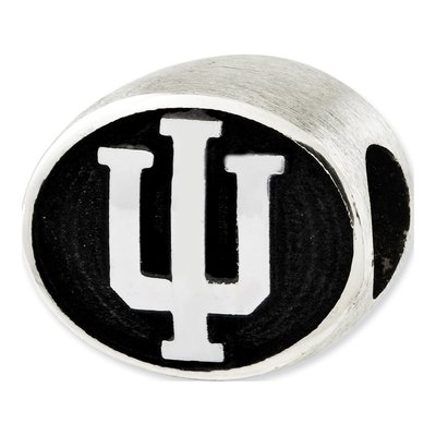 Indiana University Sterling Silver Antiqued Bead