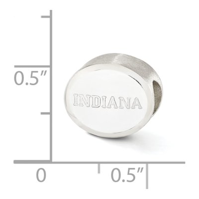 Sterling Silver Indiana University Enamel Bead – view 3