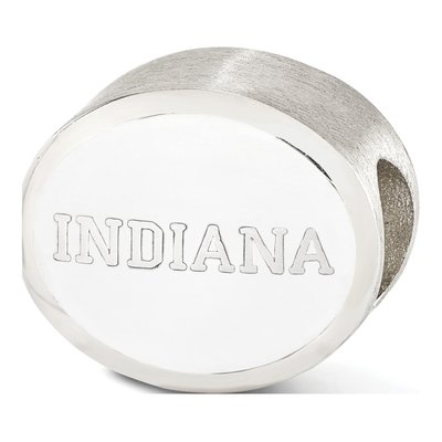Sterling Silver Indiana University Enamel Bead