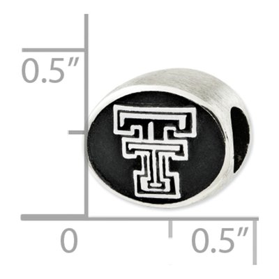 Texas Tech University Sterling Silver Antiqued Bead – view 4