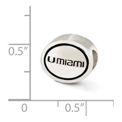 University of Miami Sterling Silver Antiqued Bead – view 5
