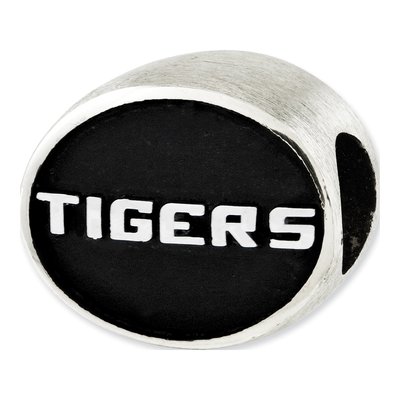Louisiana State University Sterling Silver Antiqued Bead