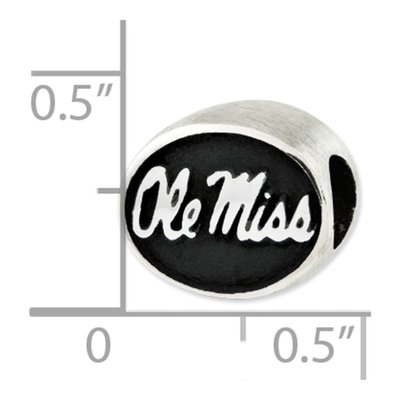 University of Mississippi Sterling Silver Antiqued Bead – view 4