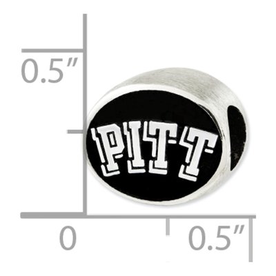 University of Pittsburgh Sterling Silver Antiqued Bead – view 4
