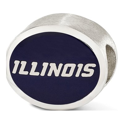 Sterling Silver Illinois Enamel Bead