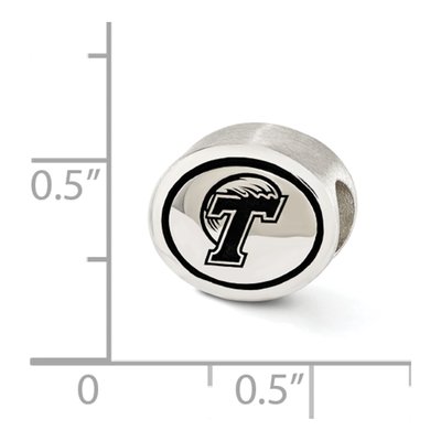 Tulane University Sterling Silver Antiqued Bead – view 5