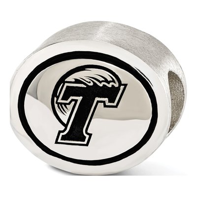 Tulane University Sterling Silver Antiqued Bead