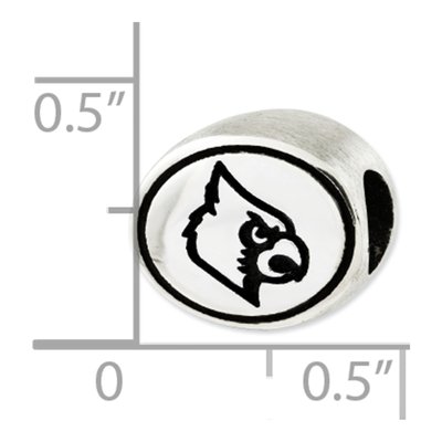 University of Louisville Sterling Silver Antiqued Bead – view 4