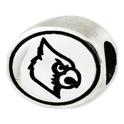 University of Louisville Sterling Silver Antiqued Bead