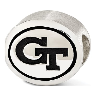 Georgia Institute of Technology Sterling Silver Tech Bead