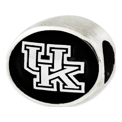University of Kentucky Sterling Silver Antiqued Bead