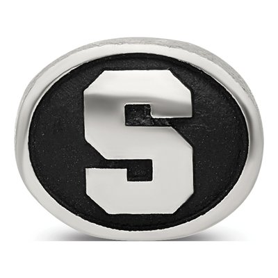 Syracuse University Sterling Silver Antiqued Bead – view 4