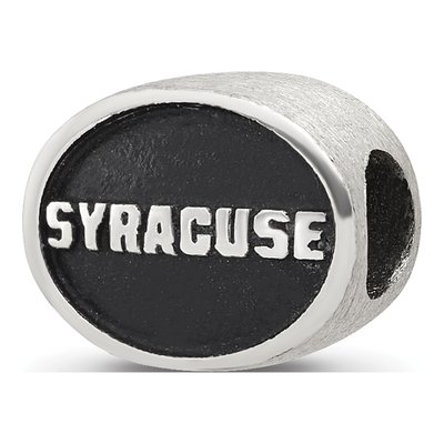 Syracuse University Sterling Silver Antiqued Bead – view 6