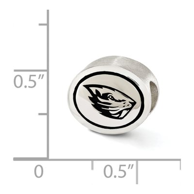 Oregon State University Sterling Silver Antiqued Bead – view 5