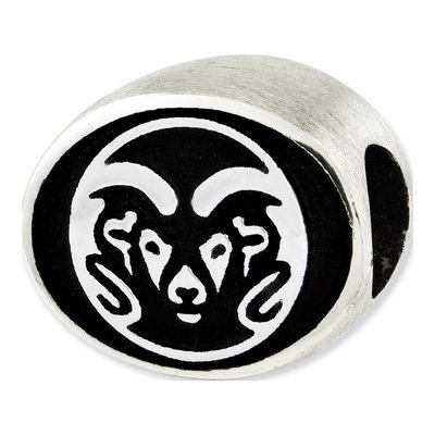 Colorado State University Sterling Silver Antiqued Bead – view 4