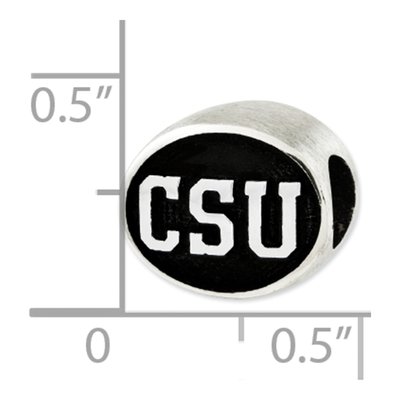 Colorado State University Sterling Silver Antiqued Bead – view 5