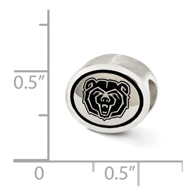 Missouri State University Sterling Silver Antiqued Bead – view 5