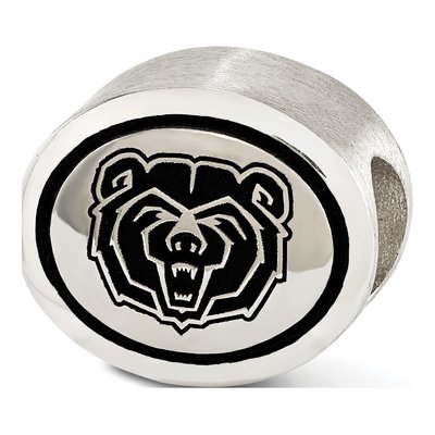 Missouri State University Sterling Silver Antiqued Bead